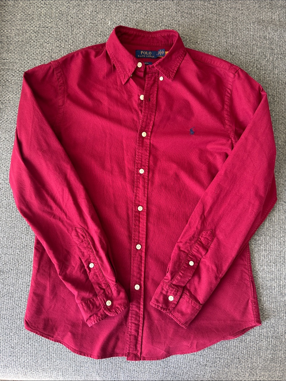Polo Ralph Lauren Deep Red/Burgundy Slim Fit Button Down Shirt Men’s M